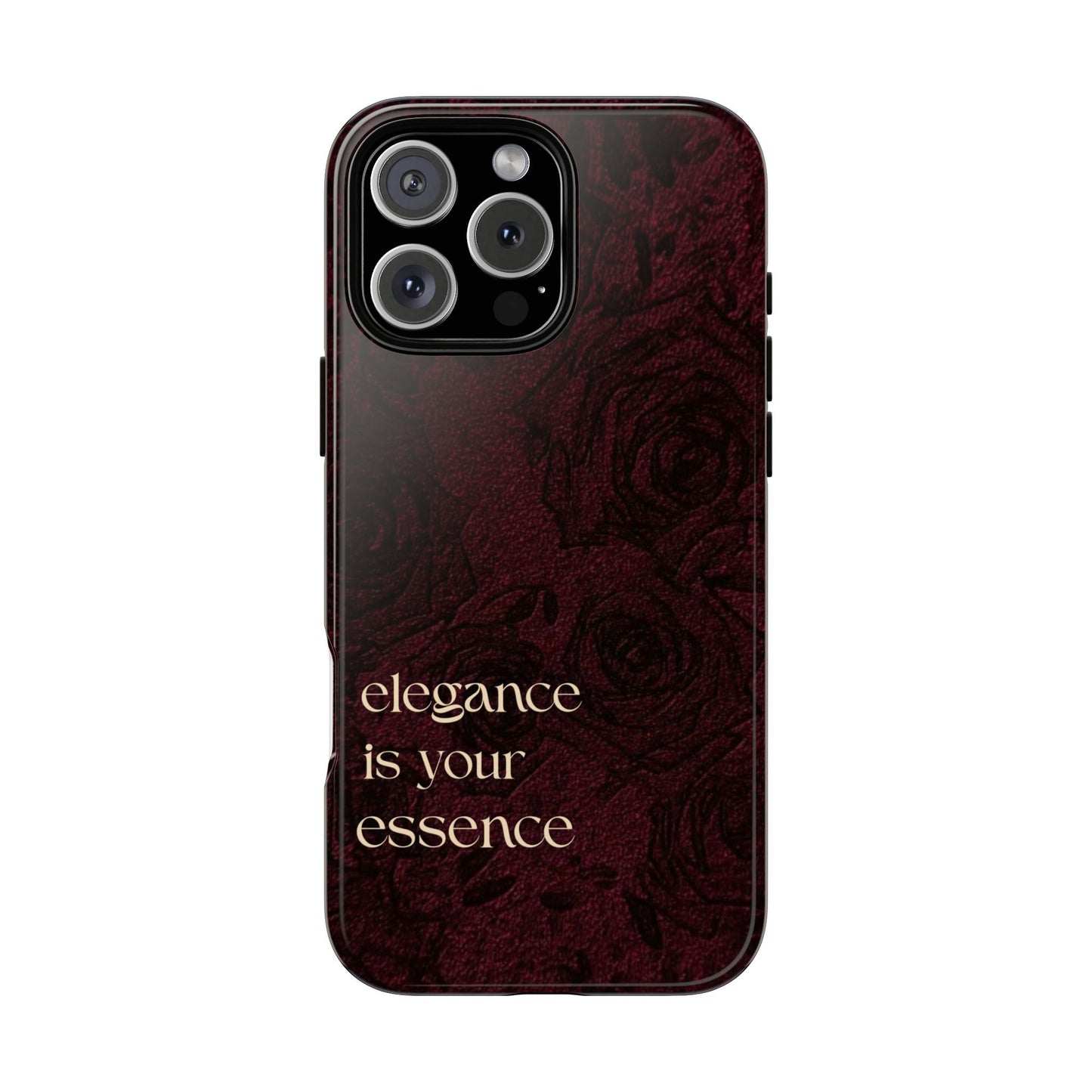 Cherry Rose Luxury iPhone Case — "Elegance Is Your Essence"