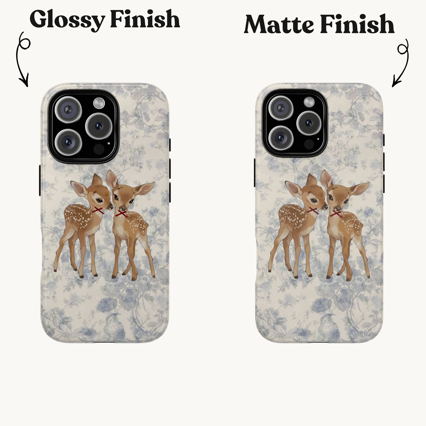 Aesthetic Vintage Floral Cute Deer iPhon case