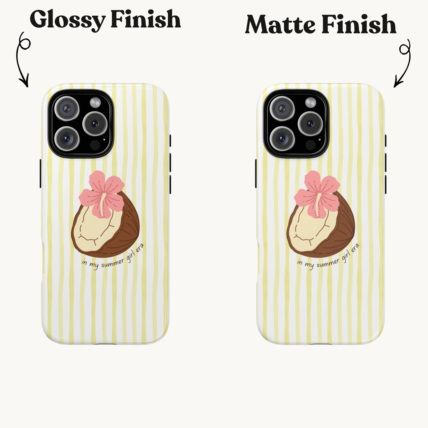 Summer Girl Era iPhone Case — Aesthetic girly Beachy Stripe phone case