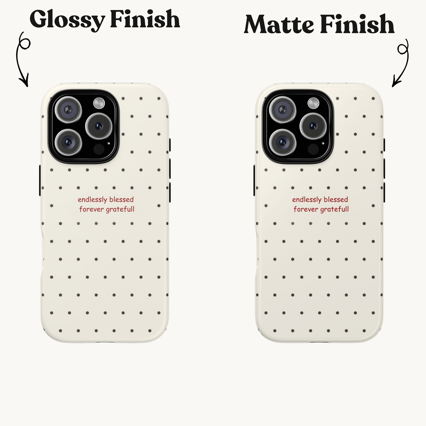 classic polka dot iPhone case, chic aesthetic phone case for girls, minimalist case for stylish women