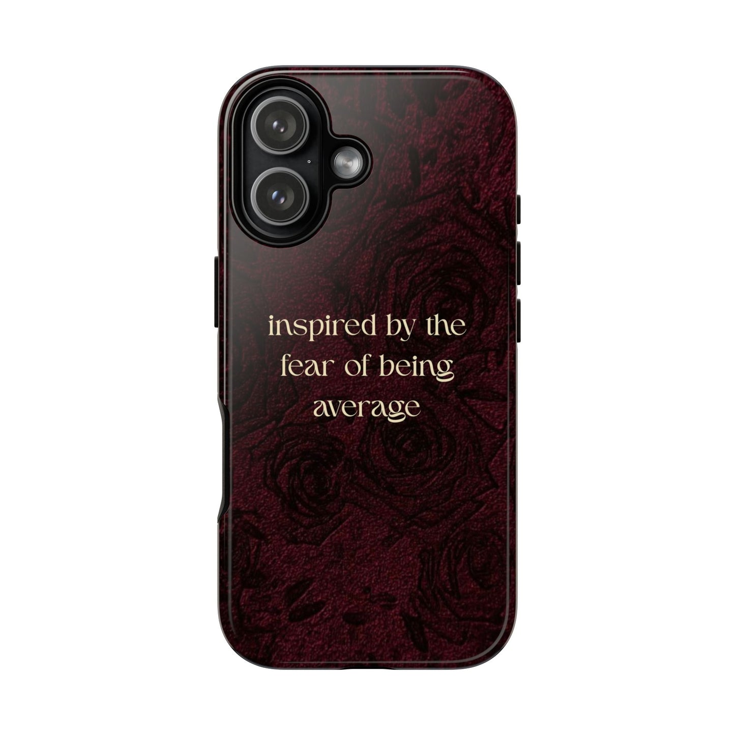 Cherry Rose iPhone Case — "Fear of Being Average" Feminine Chic phone cover