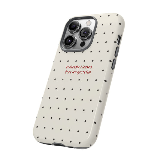 classic polka dot iPhone case, chic aesthetic phone case for girls, minimalist case for stylish women
