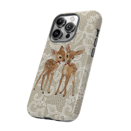 Cute Deer Lace Aesthetic Phone Case — Trendy iPhone Case for Women