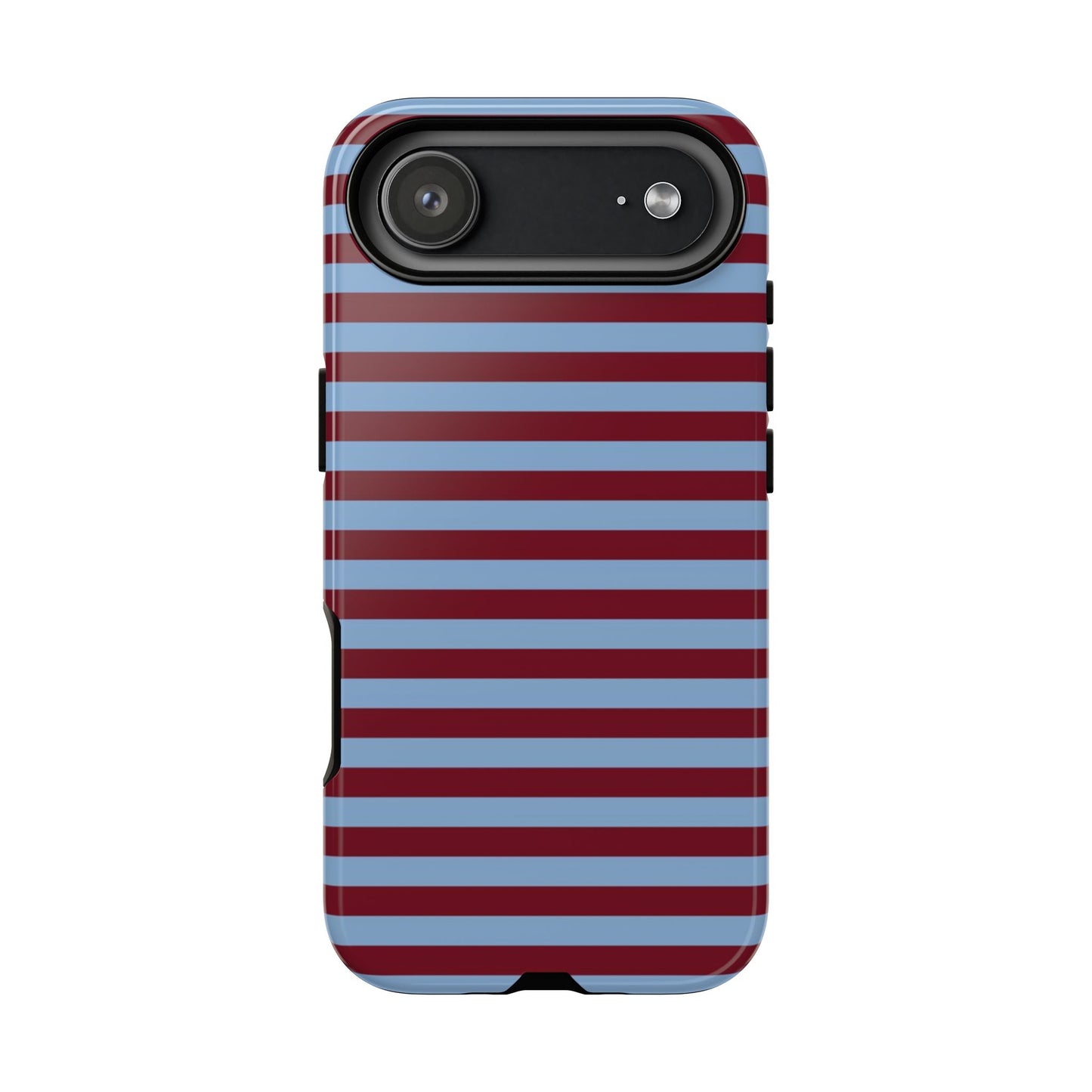 Cherry Dark Red & Blue striped