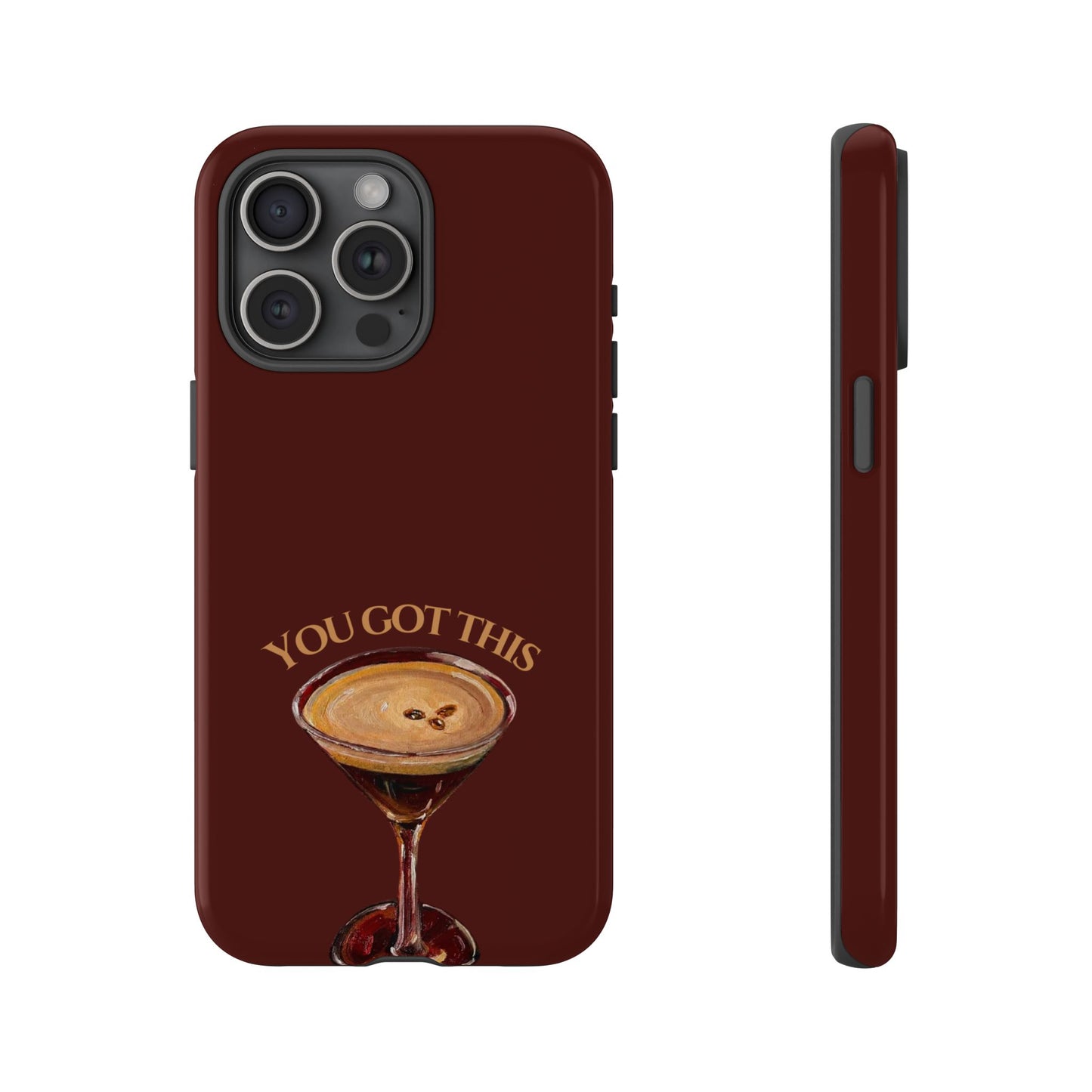 Luxury Red Martini Cherry iPhone Case — Stylish Aesthetic Protective Phone Case