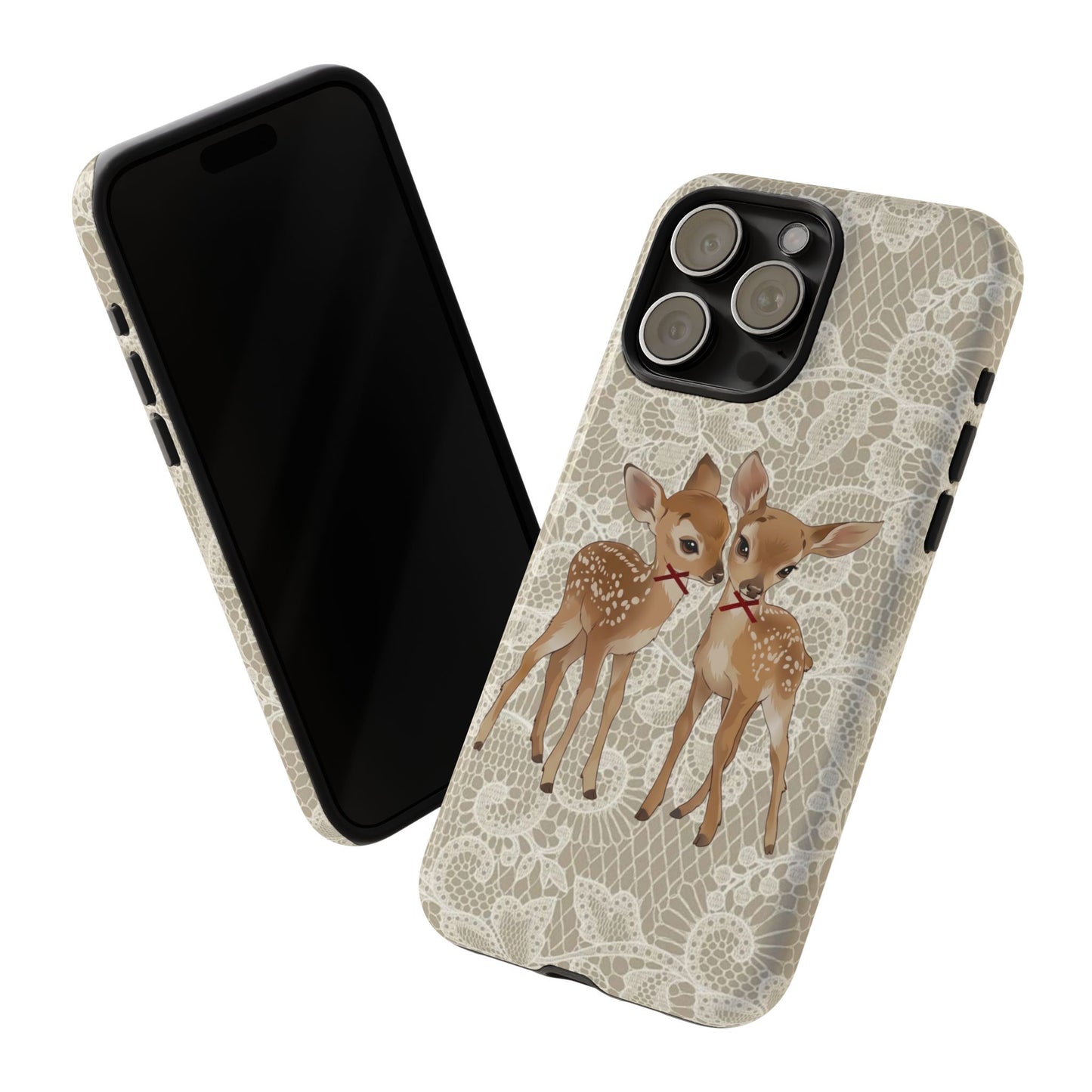 Cute Deer Lace Aesthetic Phone Case — Trendy iPhone Case for Women