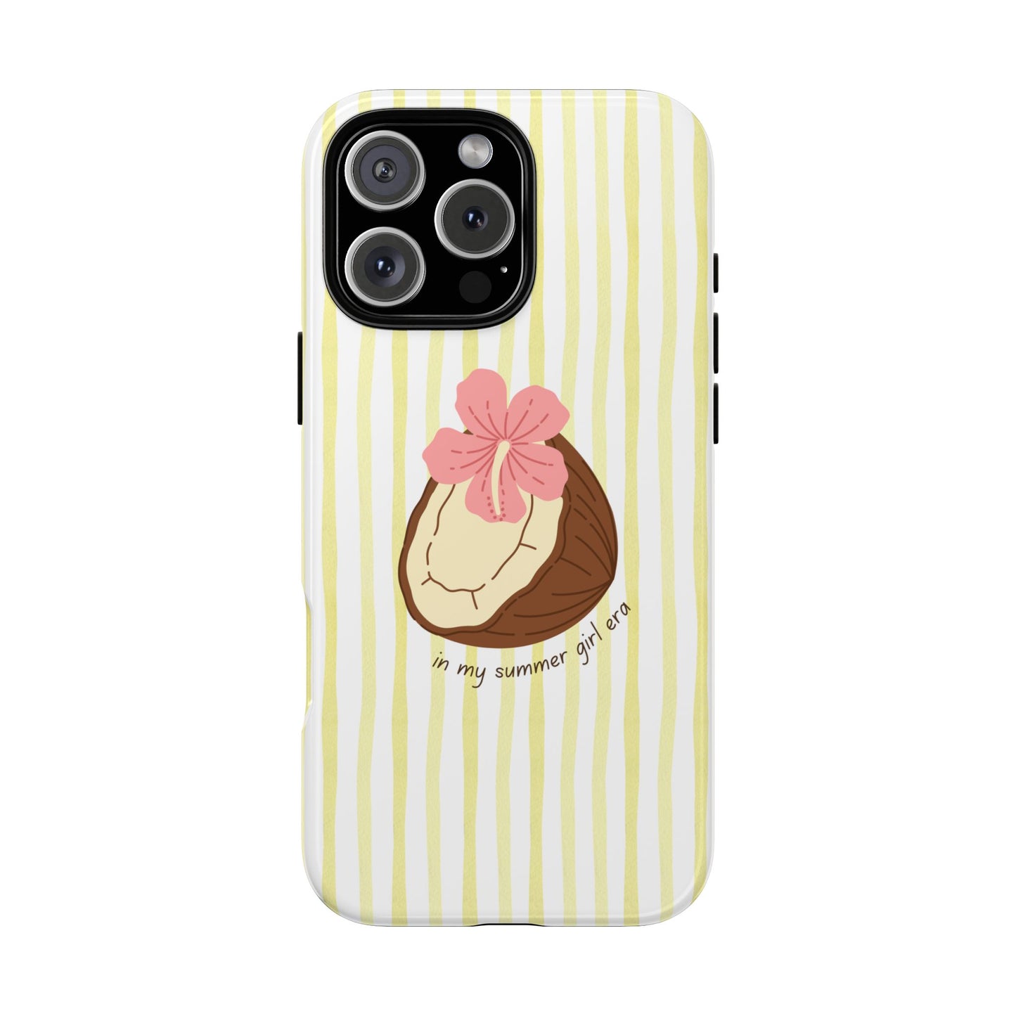 Summer Girl Era iPhone Case — Aesthetic girly Beachy Stripe phone case