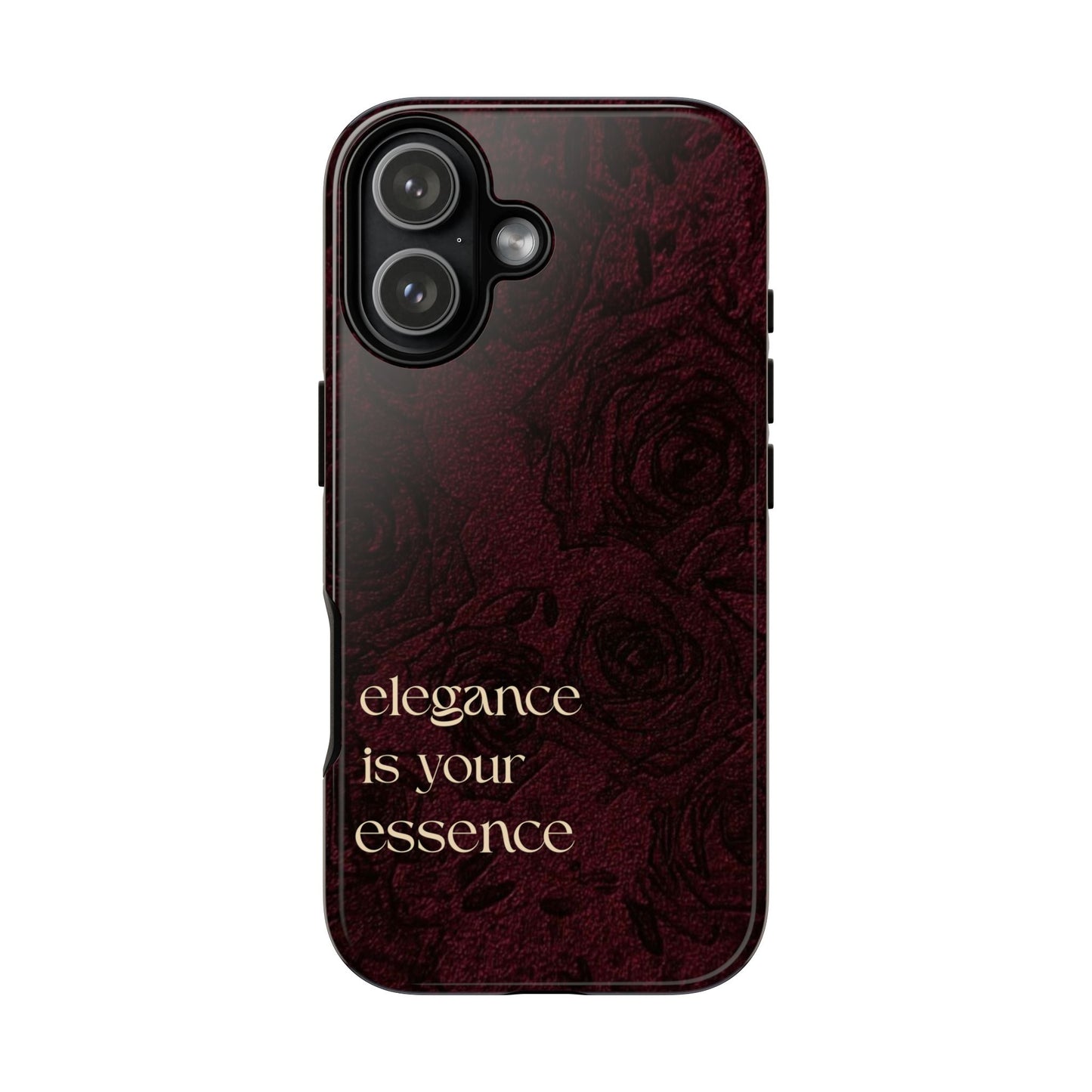 Cherry Rose Luxury iPhone Case — "Elegance Is Your Essence"
