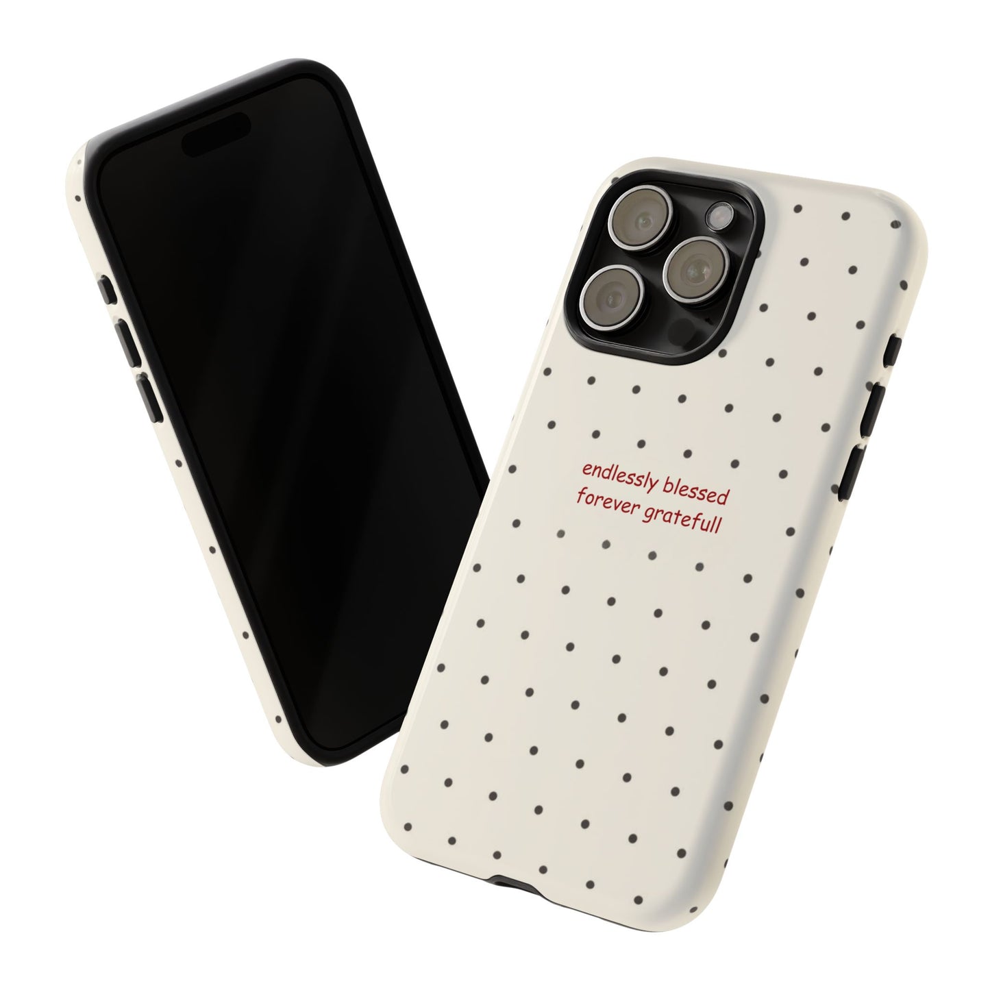 classic polka dot iPhone case, chic aesthetic phone case for girls, minimalist case for stylish women
