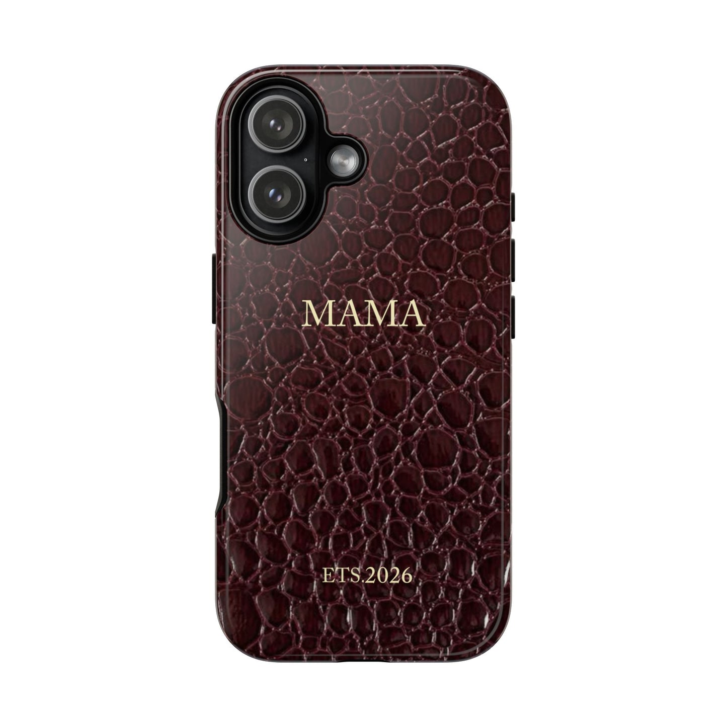Mama Cherry Croc Leather Texture, Personalized EST.2026