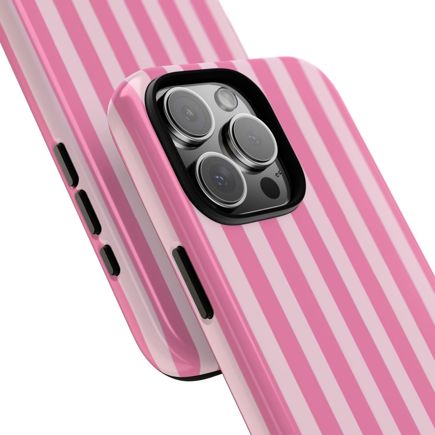 Personalized Pink Stripe Tough Case