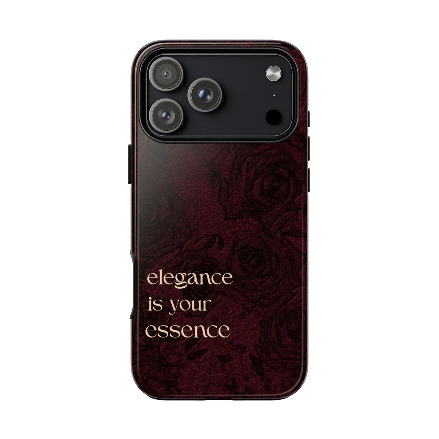 Cherry Rose Luxury iPhone Case — "Elegance Is Your Essence"