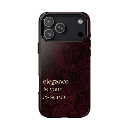 Cherry Rose Luxury iPhone Case — "Elegance Is Your Essence"