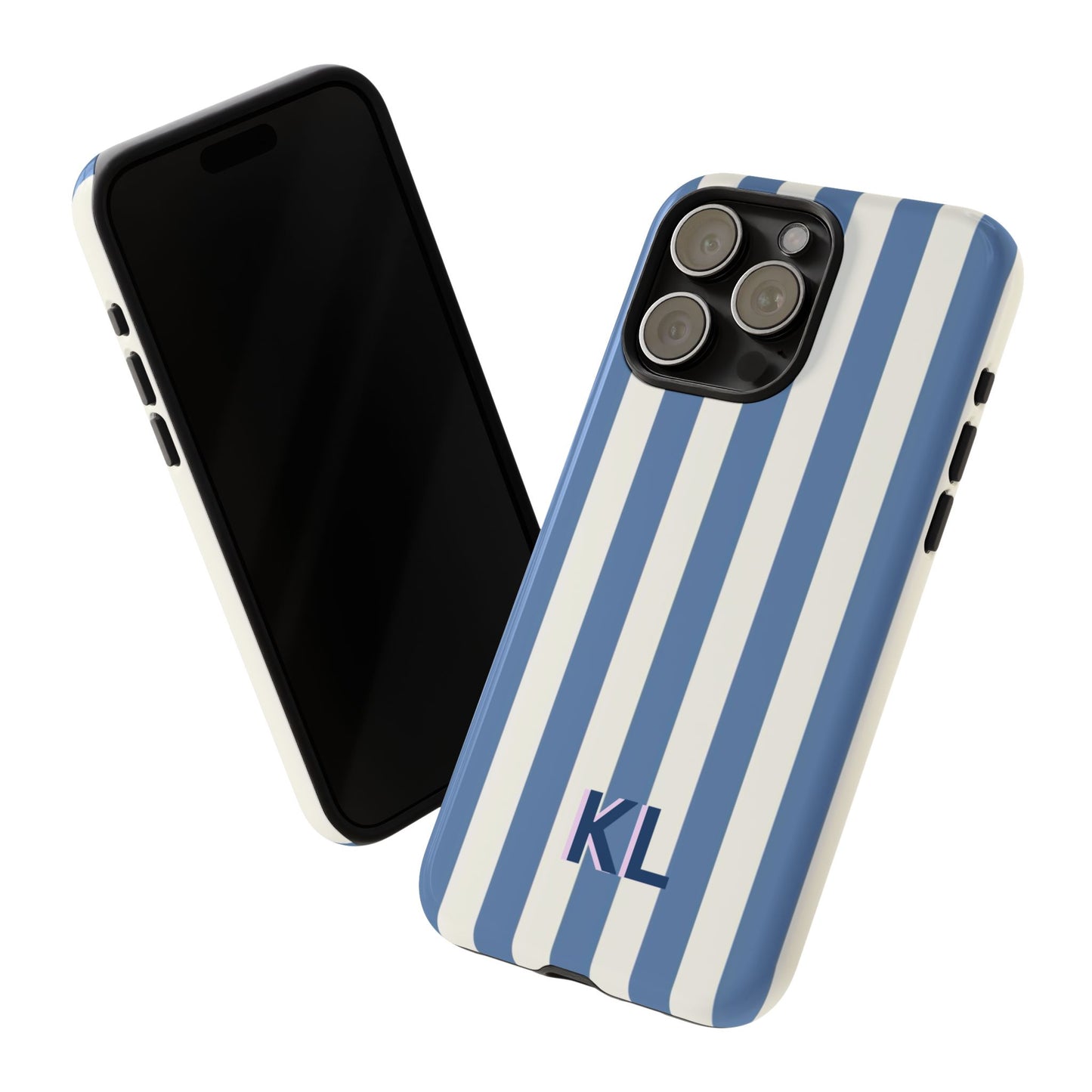 Personalized Blue & White Stripe