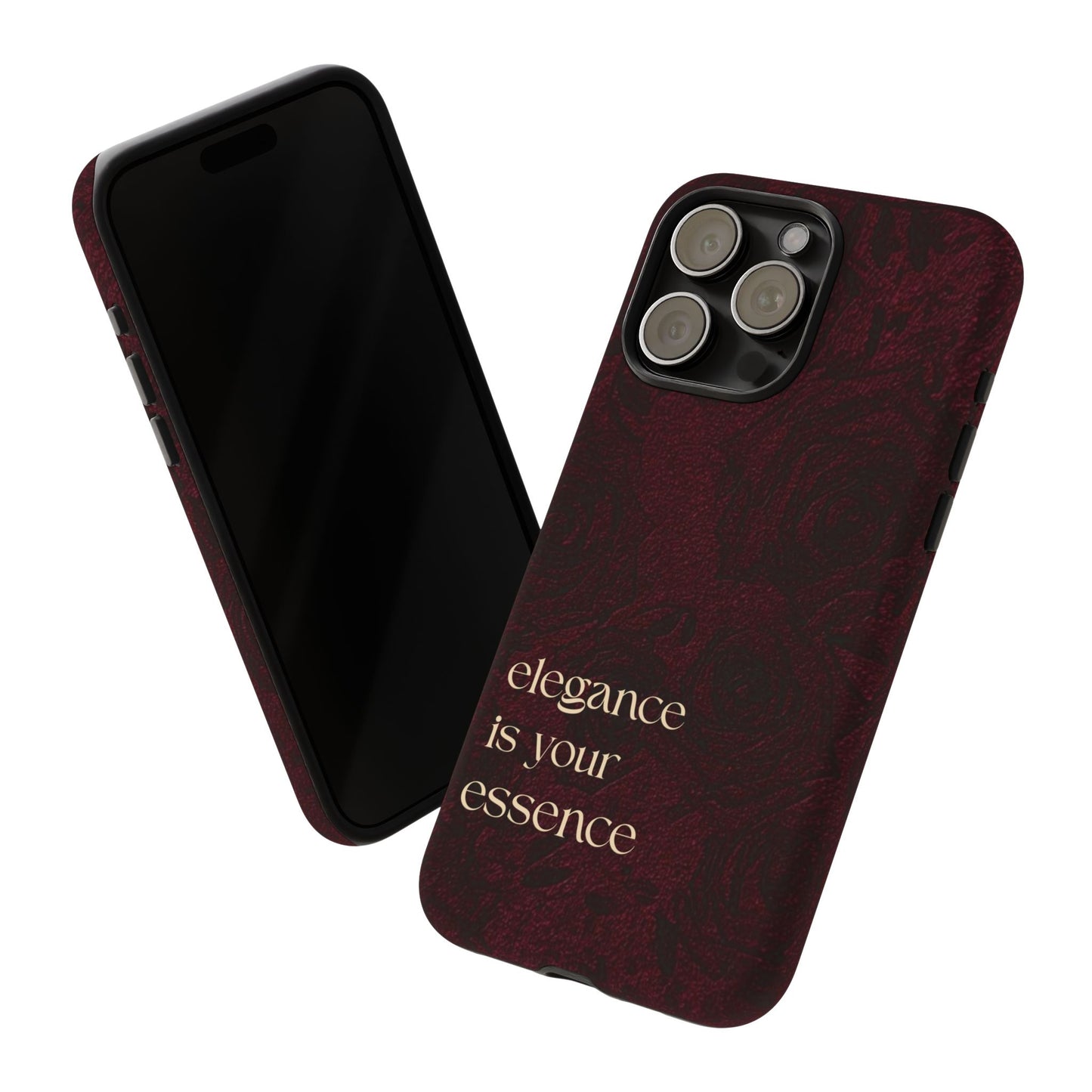 Cherry Rose Luxury iPhone Case — "Elegance Is Your Essence"