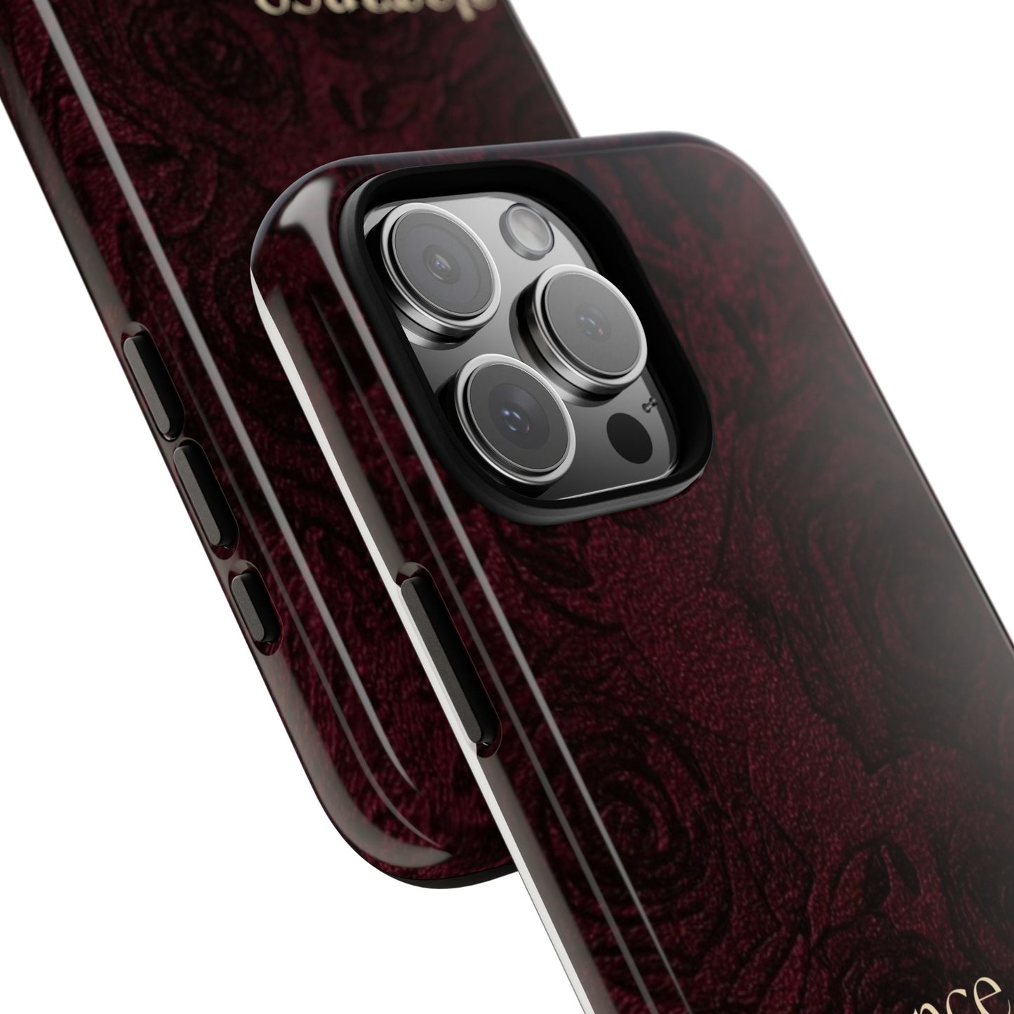 Cherry Rose Luxury iPhone Case — "Elegance Is Your Essence"