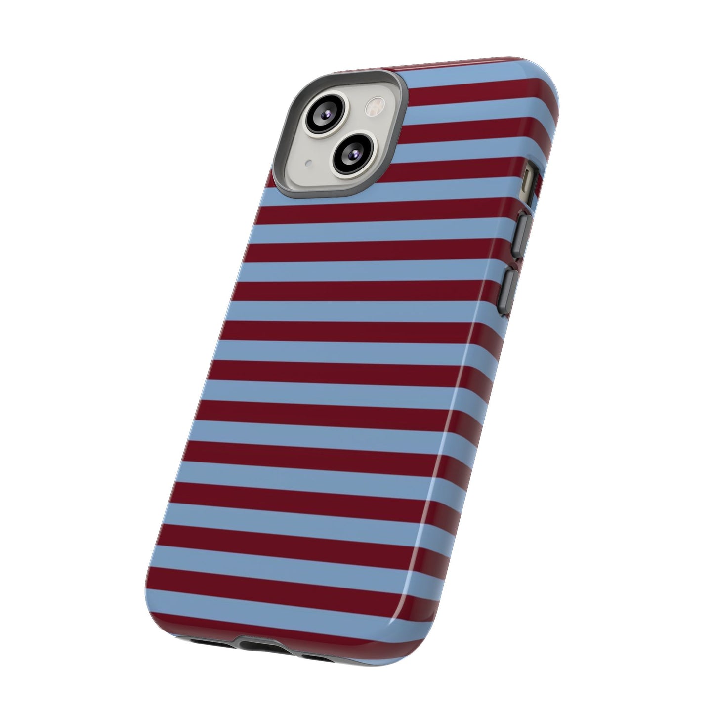 Cherry Dark Red & Blue striped