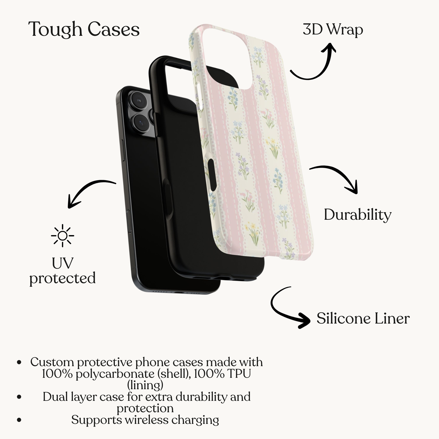 spring floral aesthetic iphonecase, cute coquette summer phone case