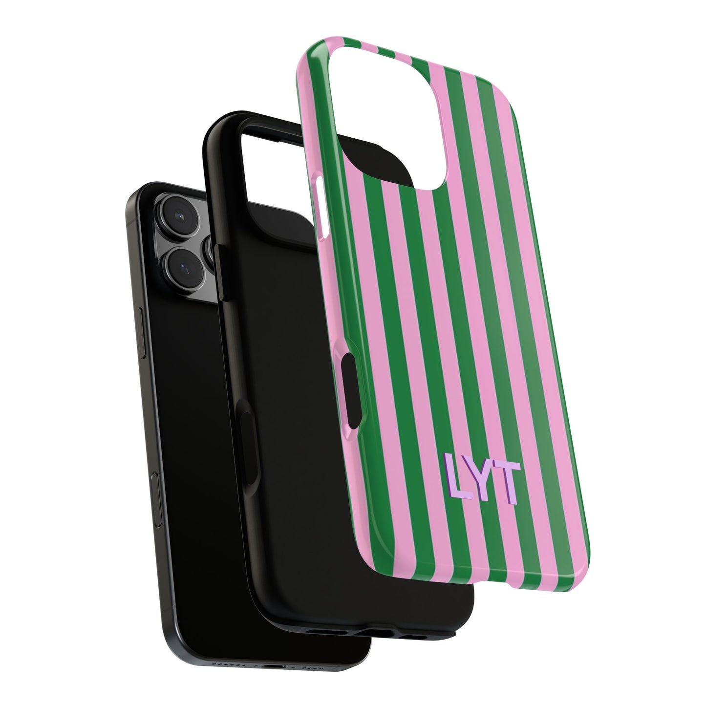 Personalized Striped Pink & Green