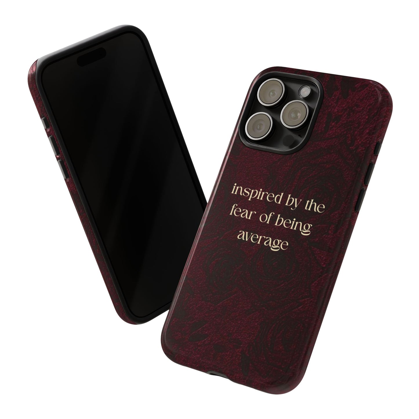 Cherry Rose iPhone Case — "Fear of Being Average" Feminine Chic phone cover
