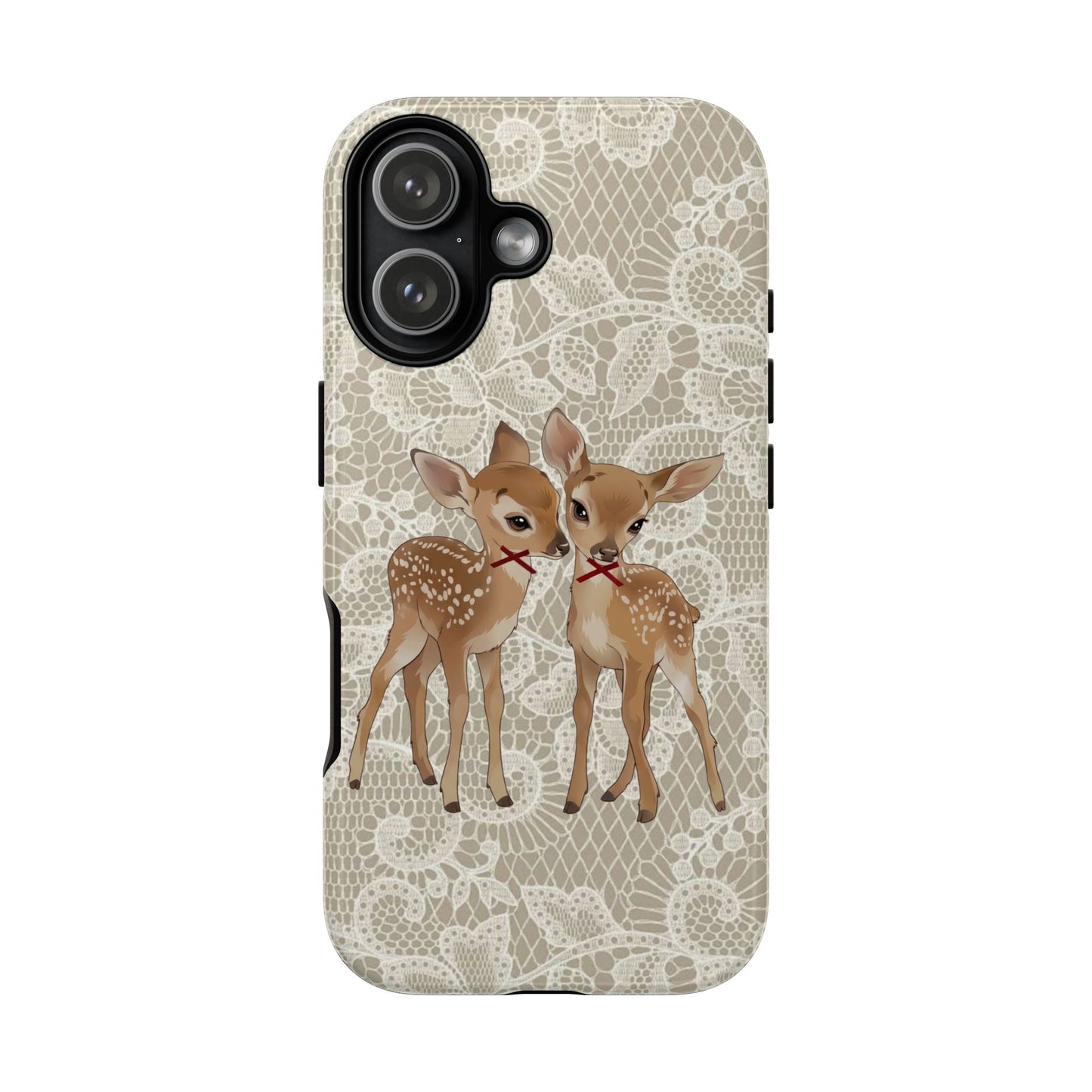 Cute Deer Lace Aesthetic Phone Case — Trendy iPhone Case for Women