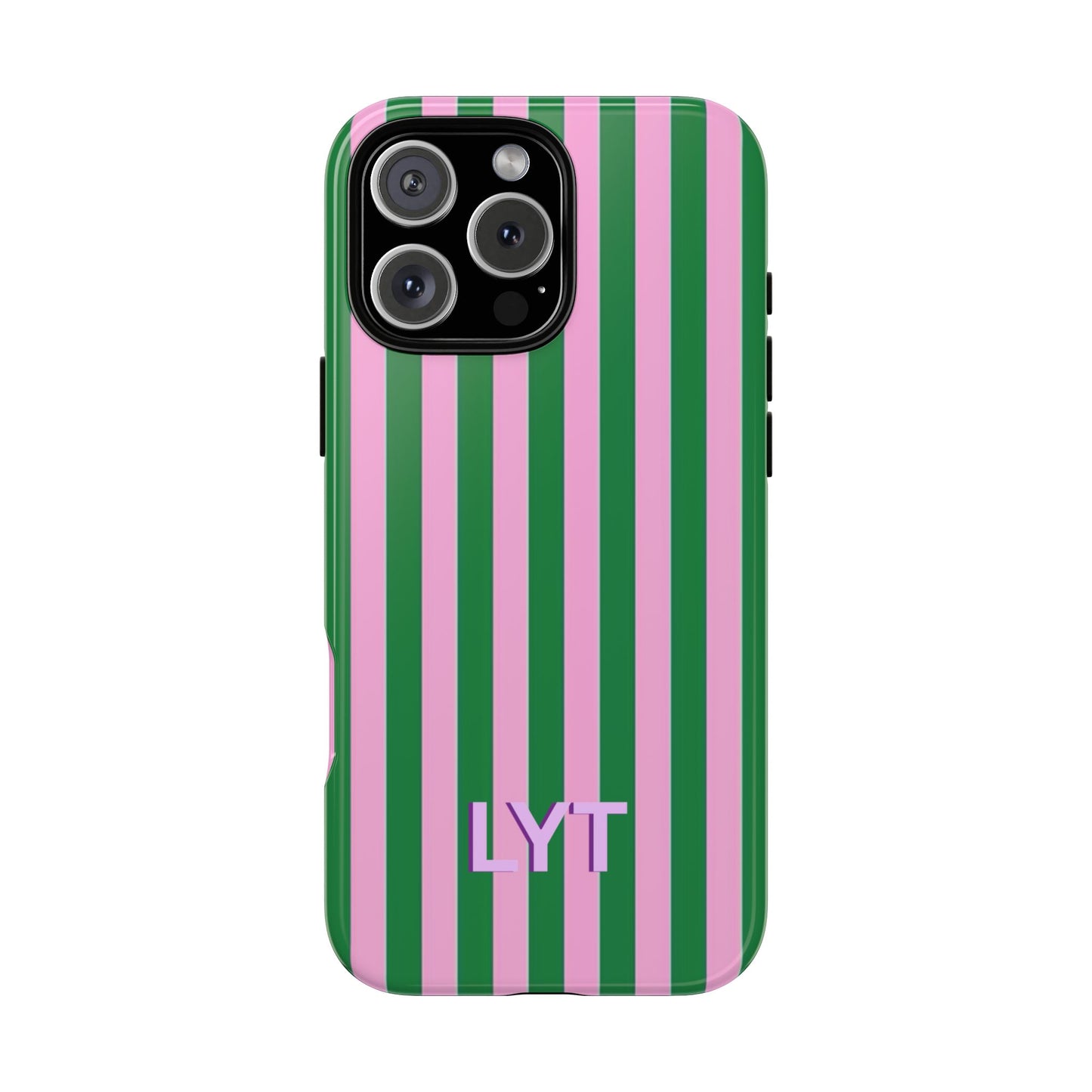 Personalized Striped Pink & Green