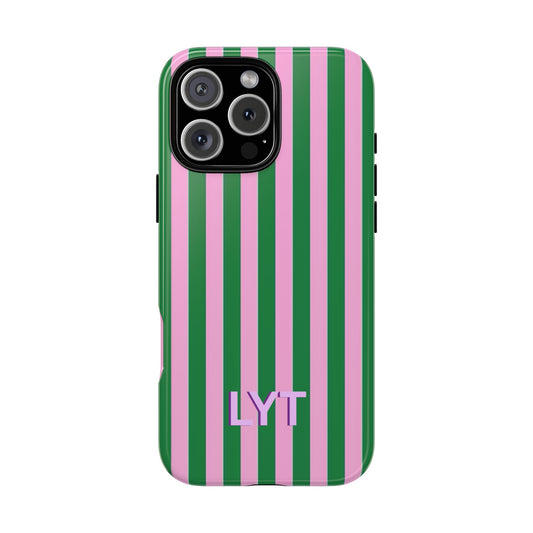 Personalized Striped Pink & Green