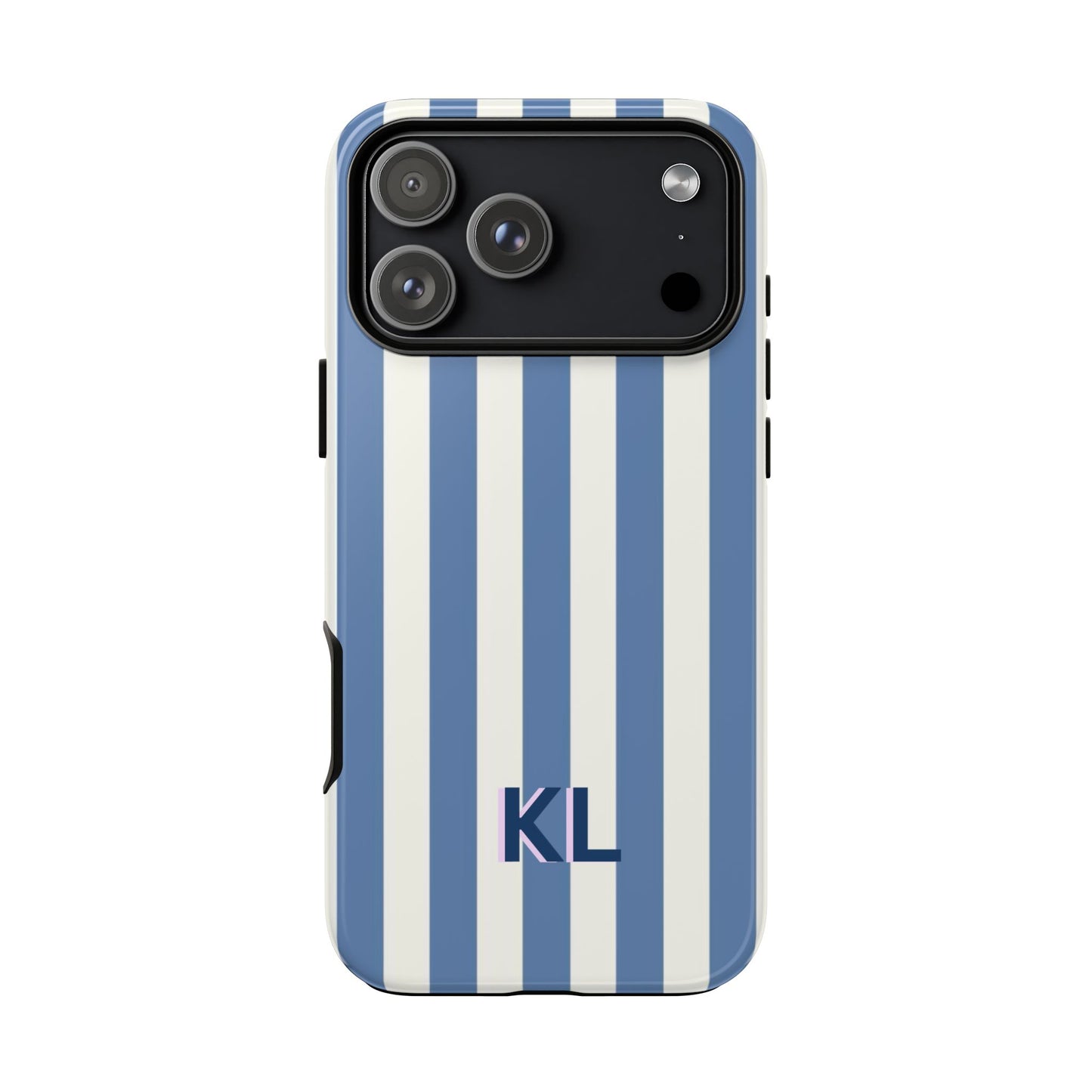 Personalized Blue & White Stripe
