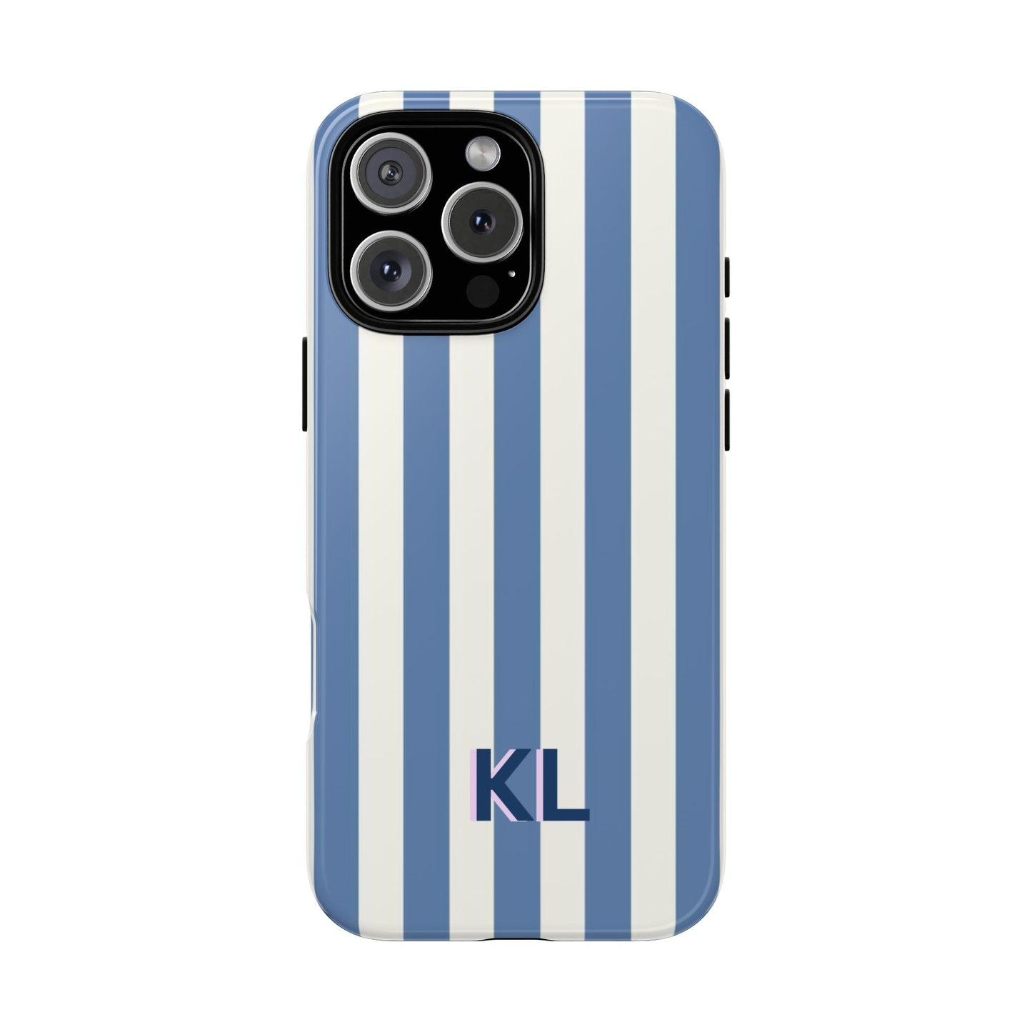 Personalized Blue & White Stripe