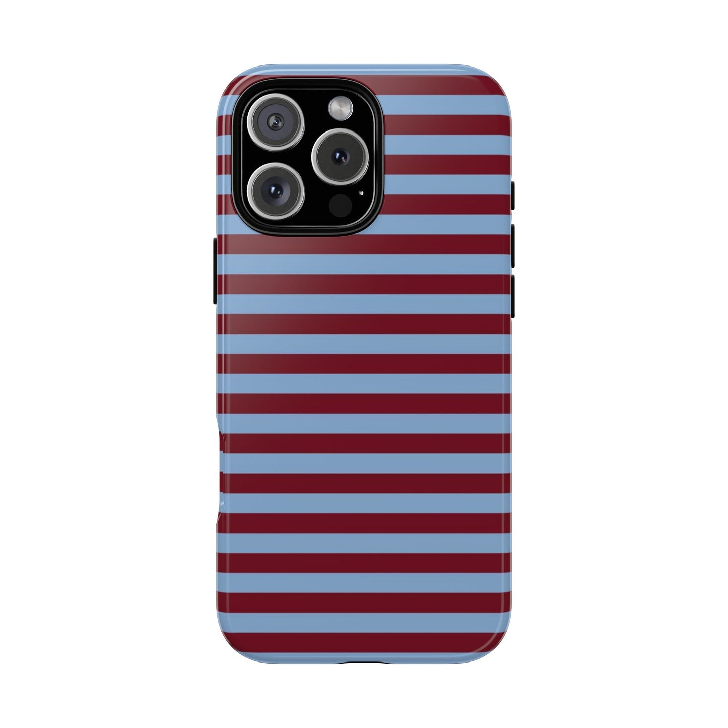Cherry Dark Red & Blue striped
