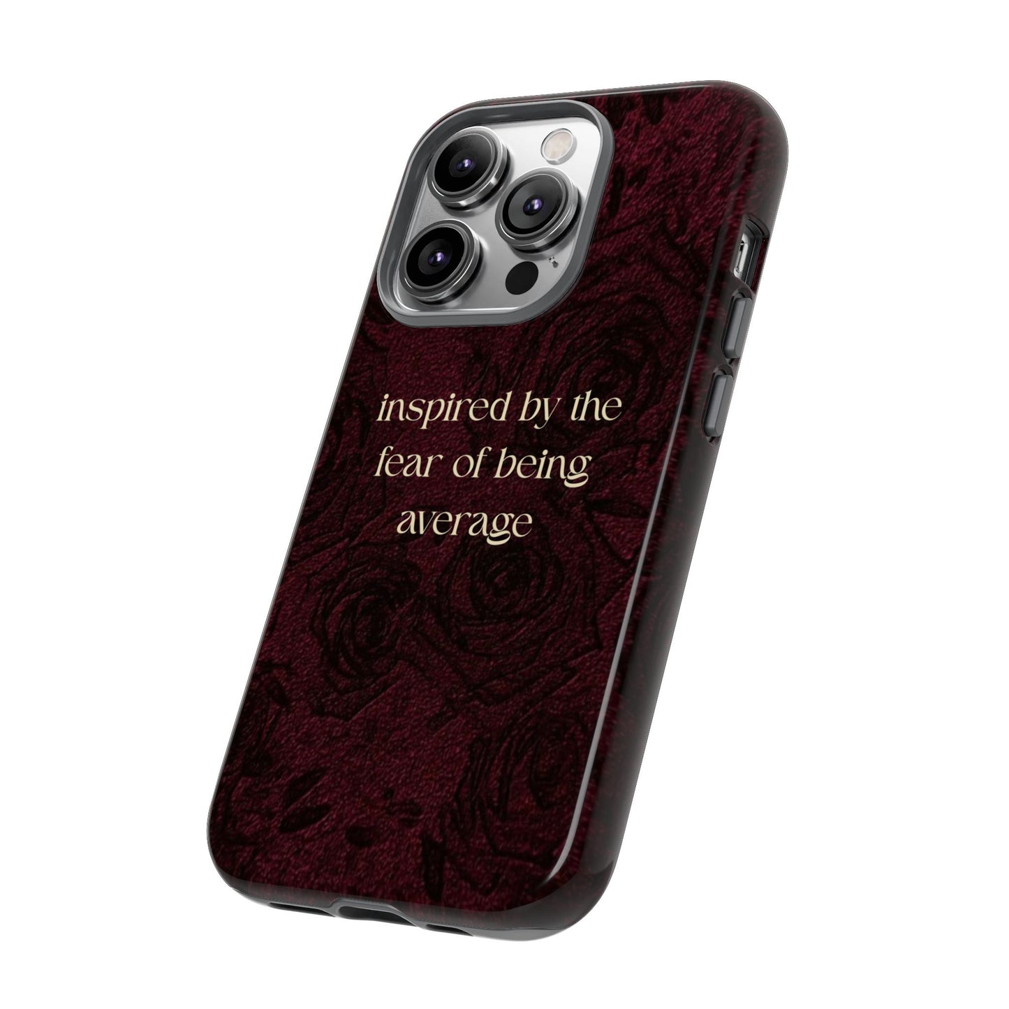 Cherry Rose iPhone Case — "Fear of Being Average" Feminine Chic phone cover