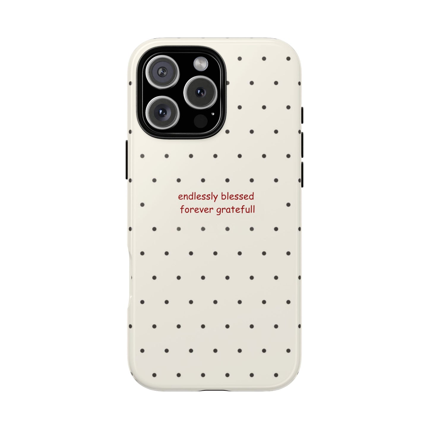 Phone case with romantic design on a beige background