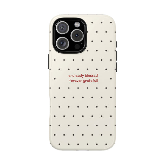 Phone case with romantic design on a beige background