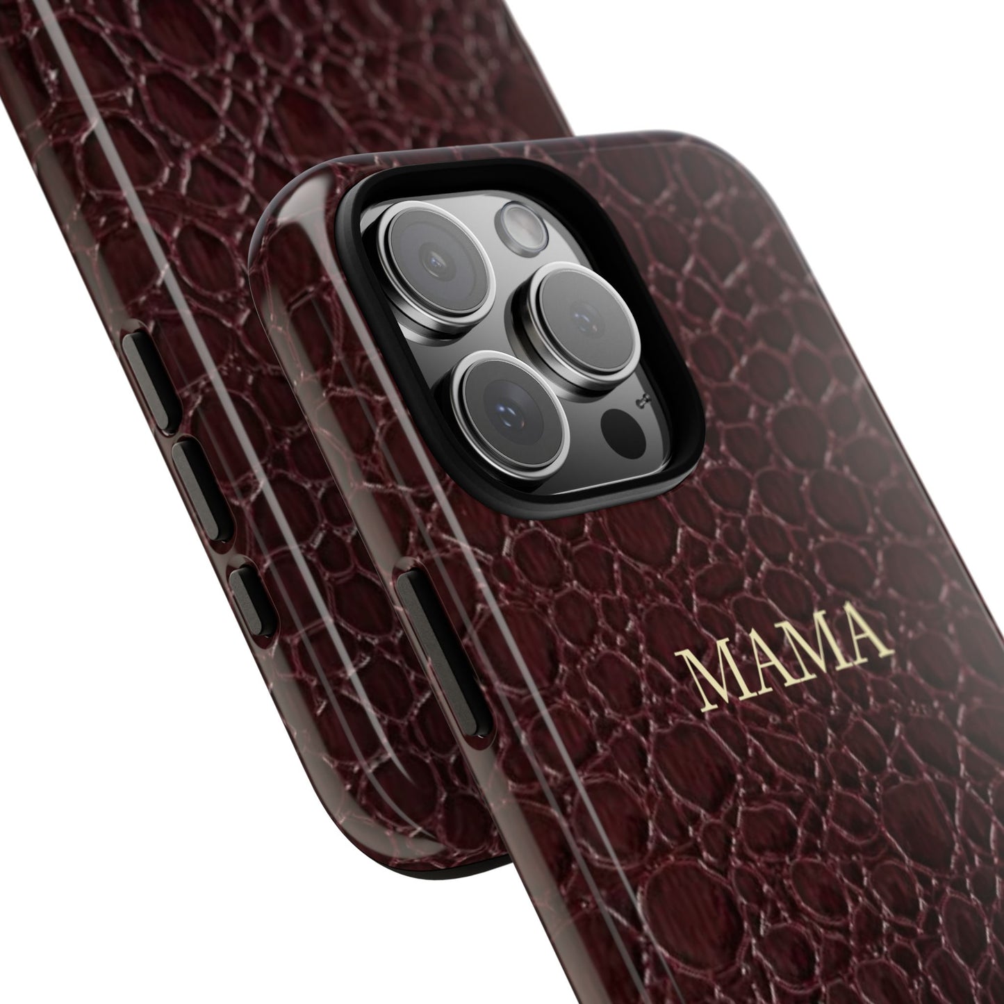 Mama Cherry Croc Leather Texture, Personalized EST.2026