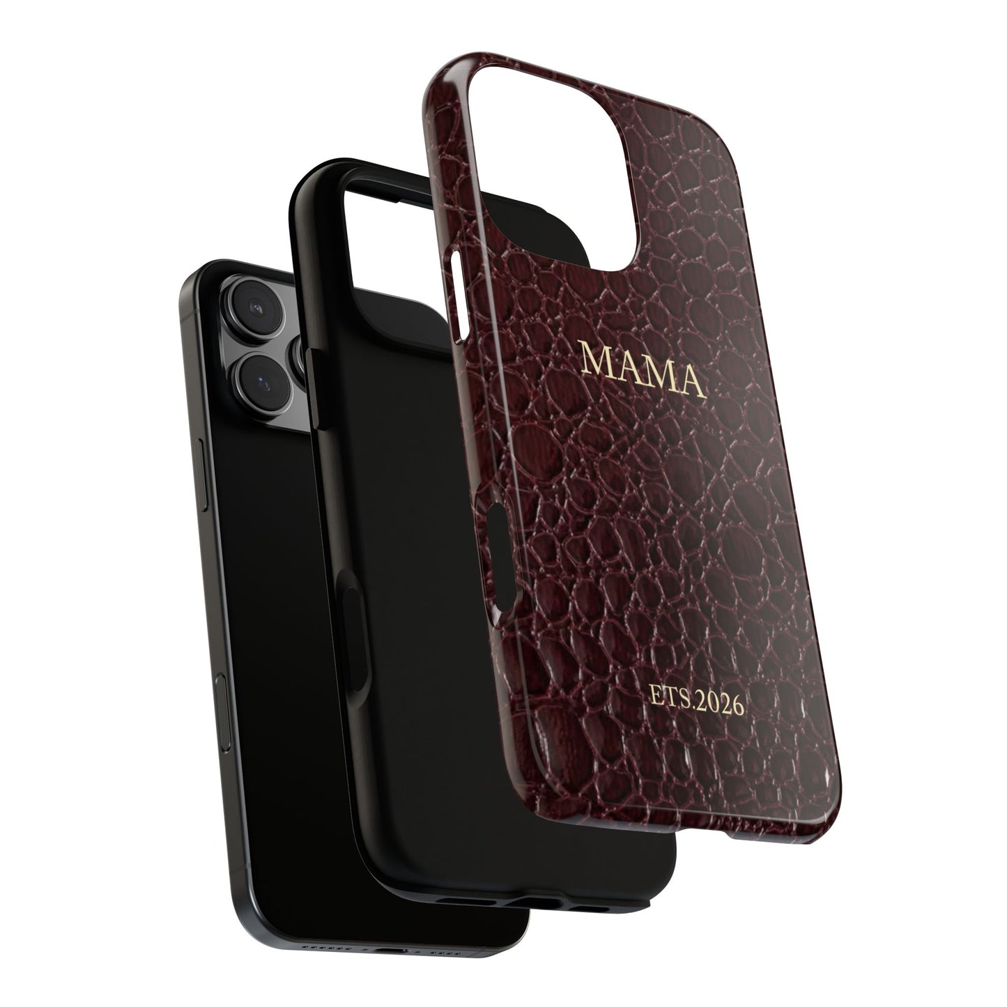 Mama Cherry Croc Leather Texture, Personalized EST.2026