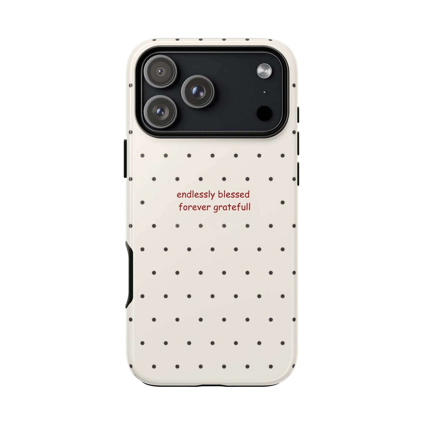 classic polka dot iPhone case, chic aesthetic phone case for girls, minimalist case for stylish women