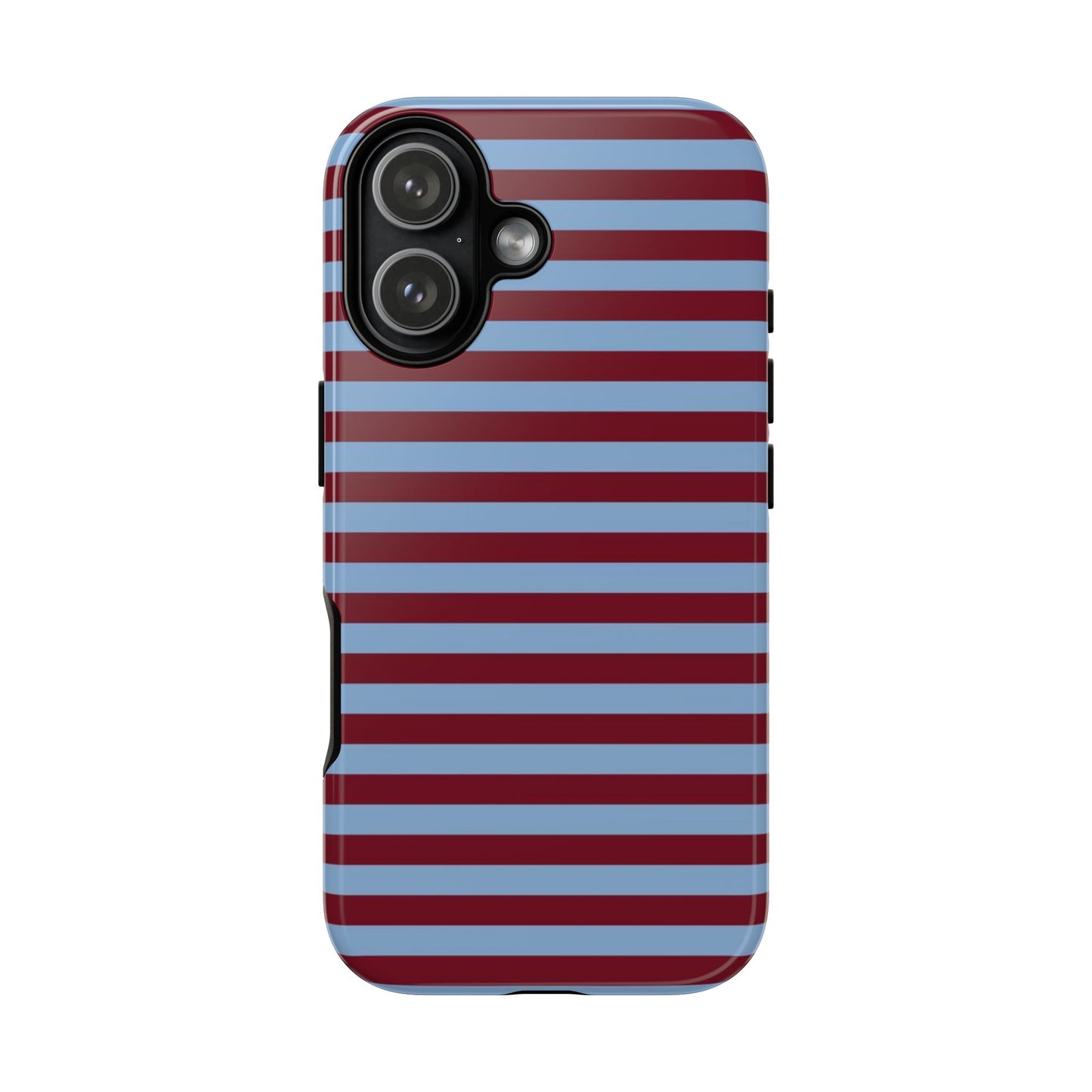 Cherry Dark Red & Blue striped