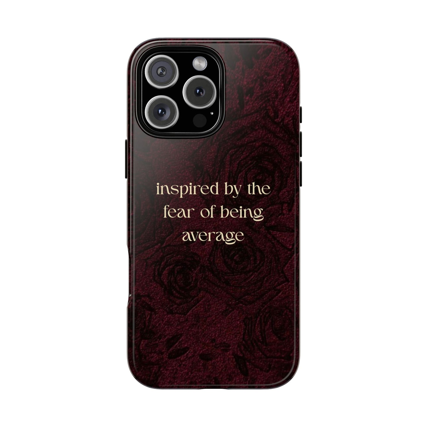 Cherry Rose iPhone Case — "Fear of Being Average" Feminine Chic phone cover