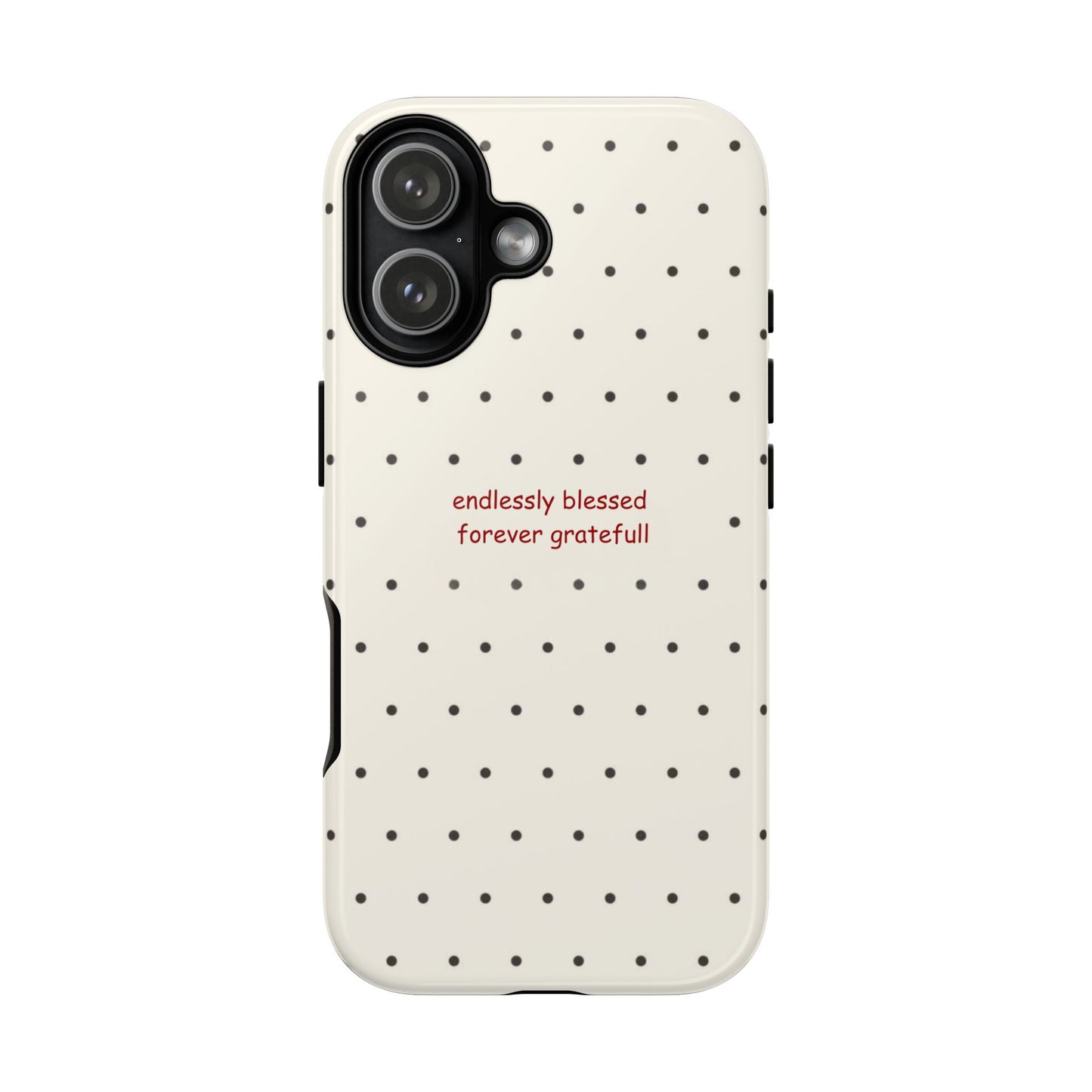 classic polka dot iPhone case, chic aesthetic phone case for girls, minimalist case for stylish women