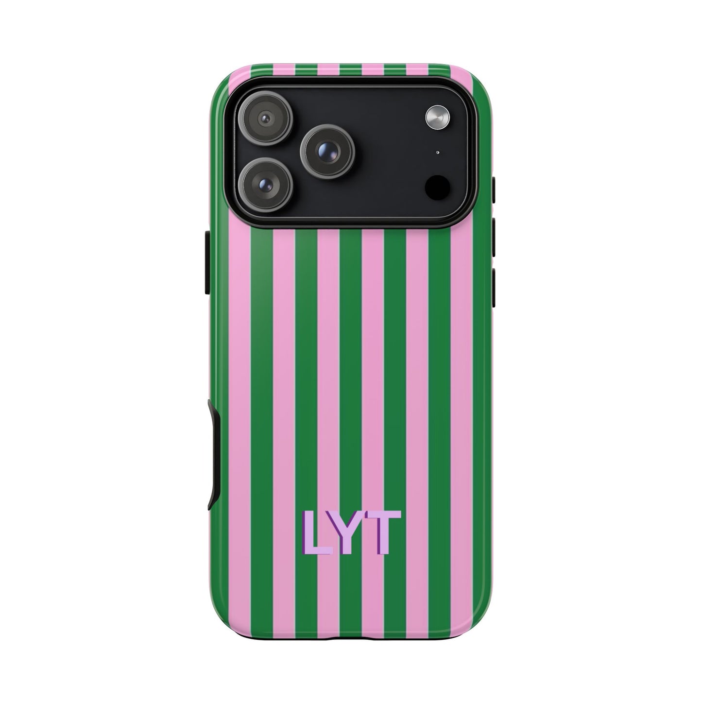 Personalized Striped Pink & Green