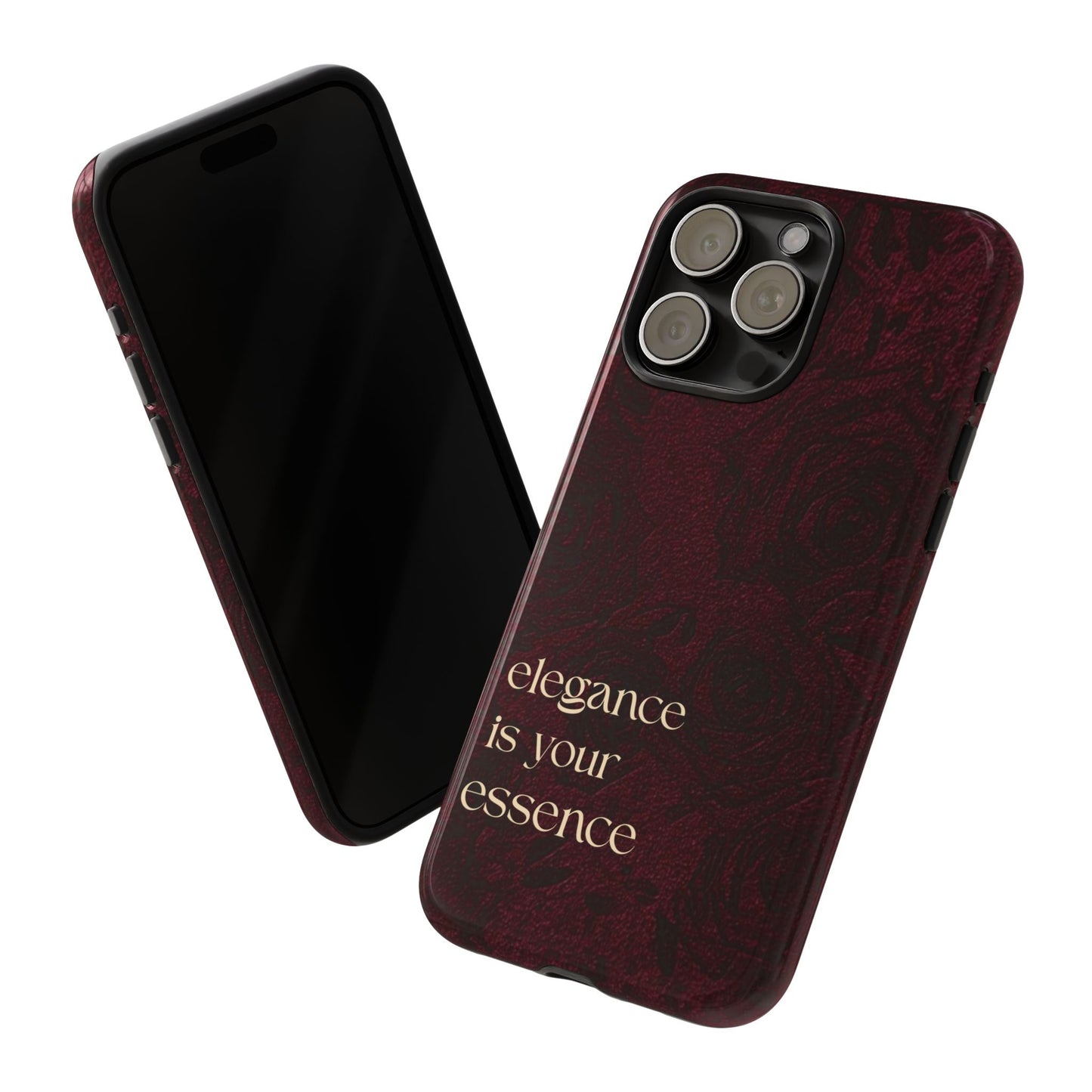 Cherry Rose Luxury iPhone Case — "Elegance Is Your Essence"