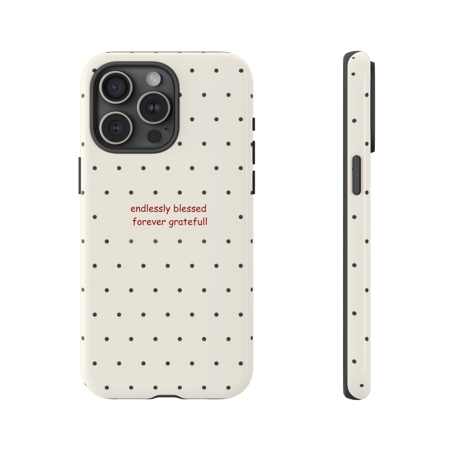classic polka dot iPhone case, chic aesthetic phone case for girls, minimalist case for stylish women