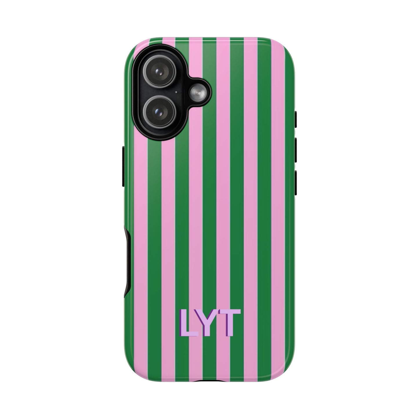 Personalized Striped Pink & Green