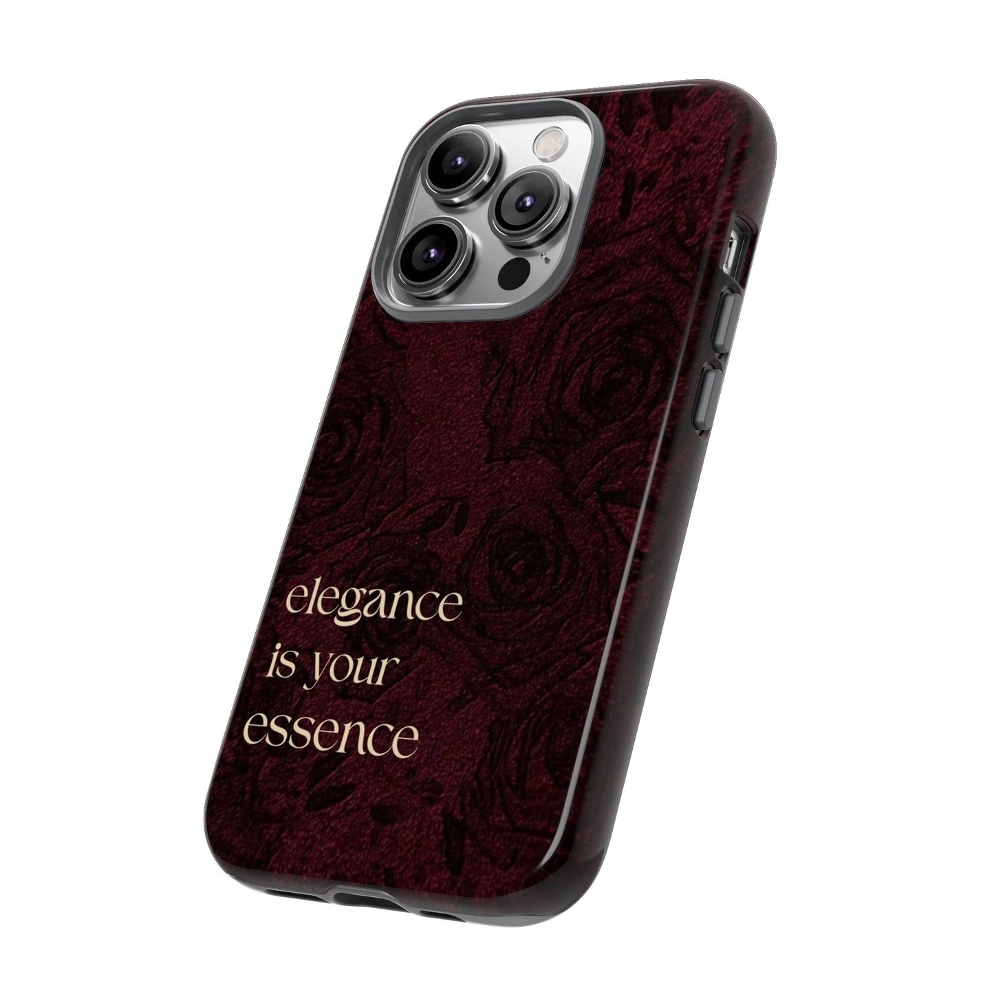Cherry Rose Luxury iPhone Case — "Elegance Is Your Essence"