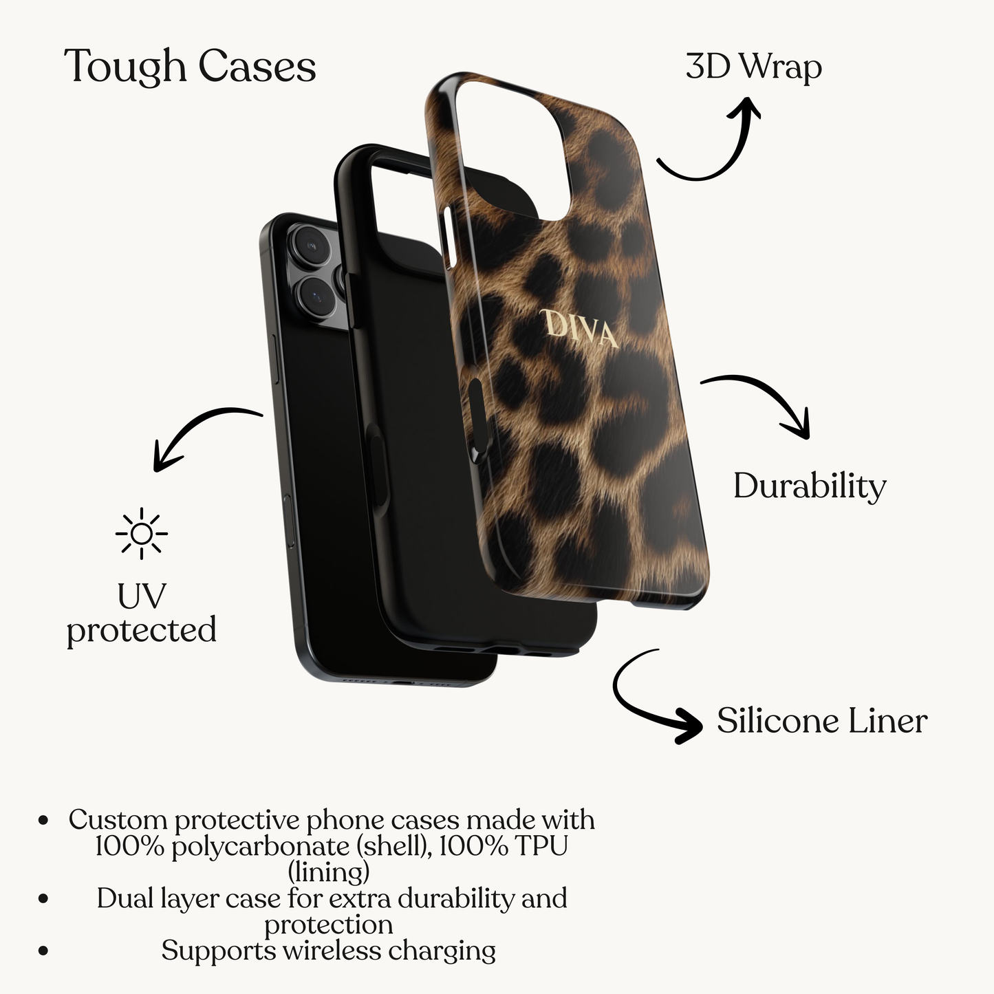 Leopard Diva Phone Case — Stylish Luxury Girly iPhone Case