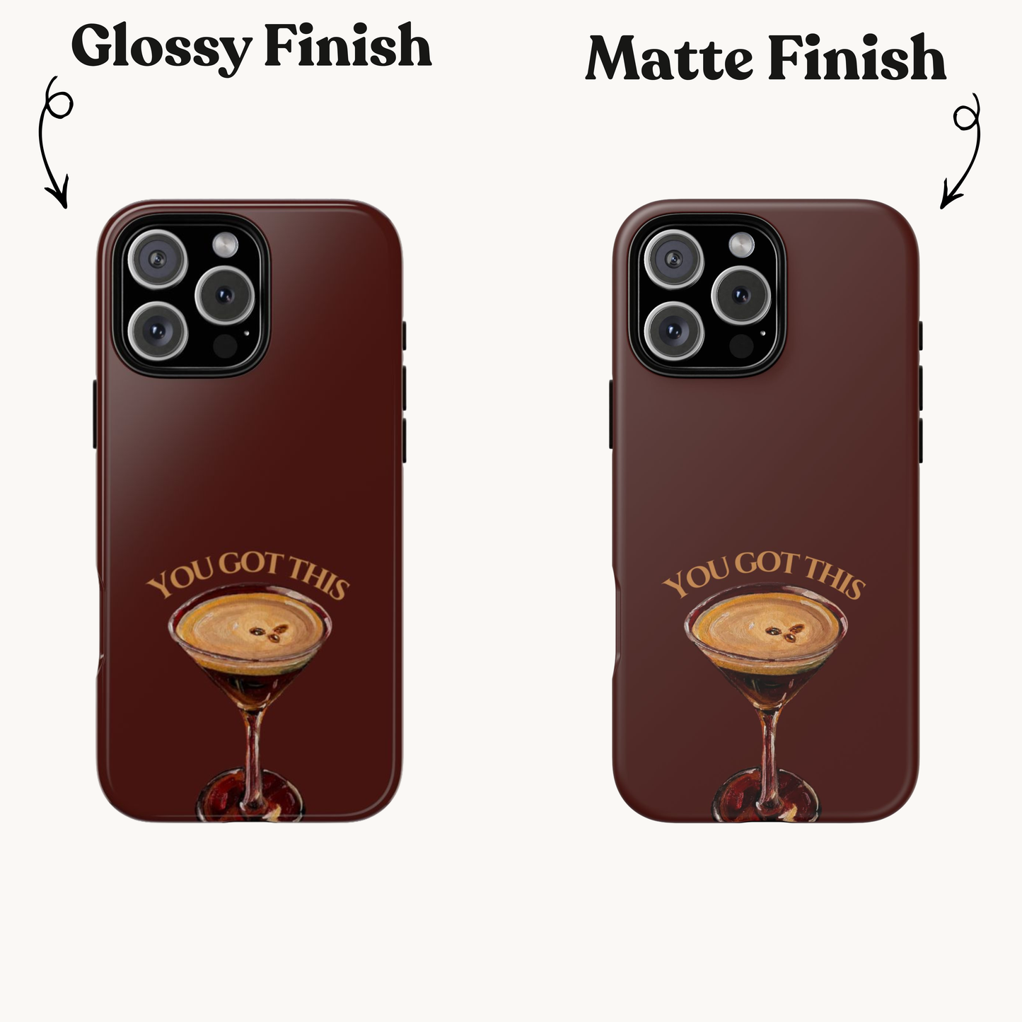 Luxury Red Martini Cherry iPhone Case — Stylish Aesthetic Protective Phone Case