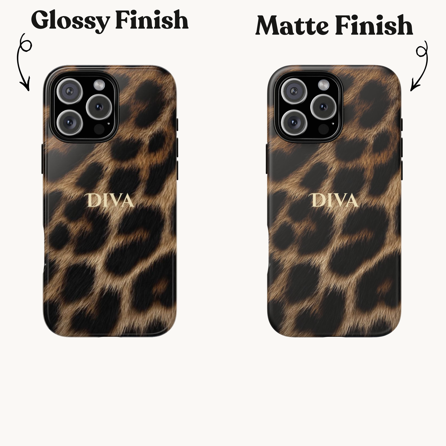 Leopard Diva Phone Case — Stylish Luxury Girly iPhone Case
